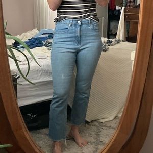 Everlane Kick Crop Light Blue Jean